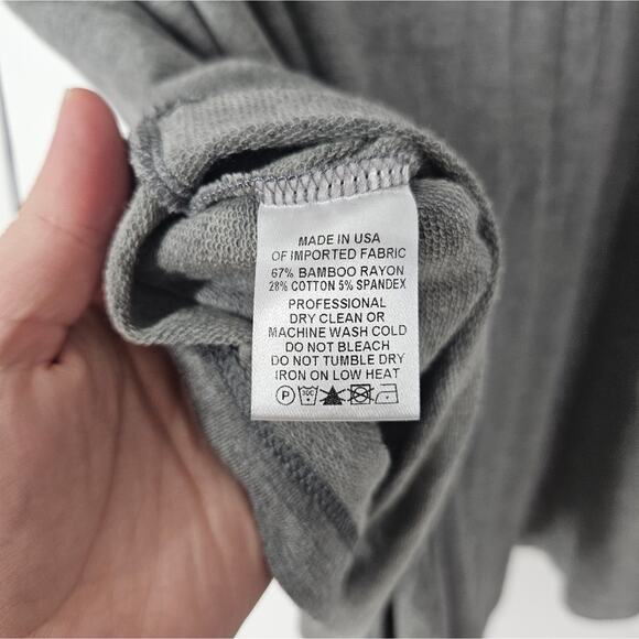 Kal Rieman Heather Grey Cape Sweatshirt S - Picture 9 of 10